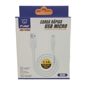 Cable Micro USB 3.1A 1m Time CAB-42006 (0064)